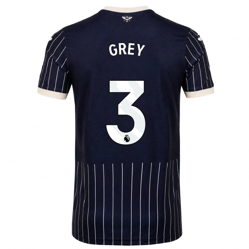 Danxen Homem Camisola Andre Grey #3 Preto Branco Alternativa 2026/27 Camisa Brasil