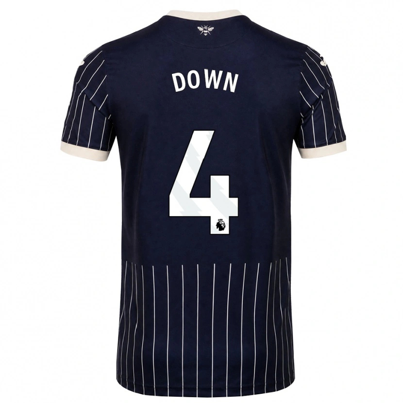 Danxen Homem Camisola Alissa Down #4 Preto Branco Alternativa 2026/27 Camisa Brasil