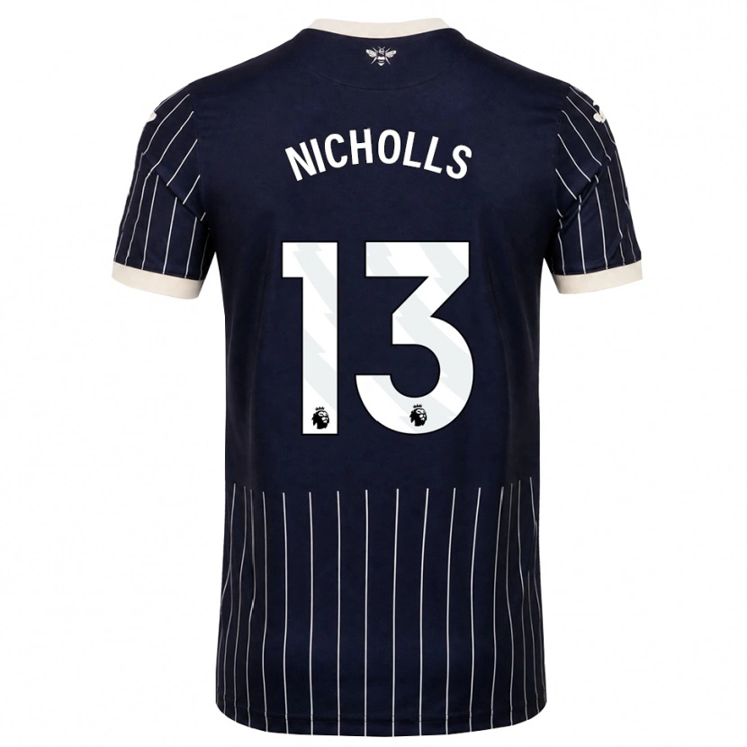 Danxen Homem Camisola Layton Nicholls #13 Preto Branco Alternativa 2026/27 Camisa Brasil