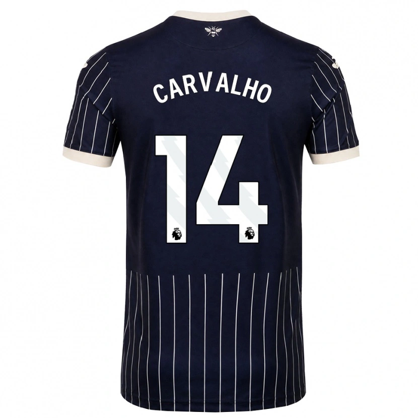 Danxen Homem Camisola Fábio Carvalho #14 Preto Branco Alternativa 2026/27 Camisa Brasil