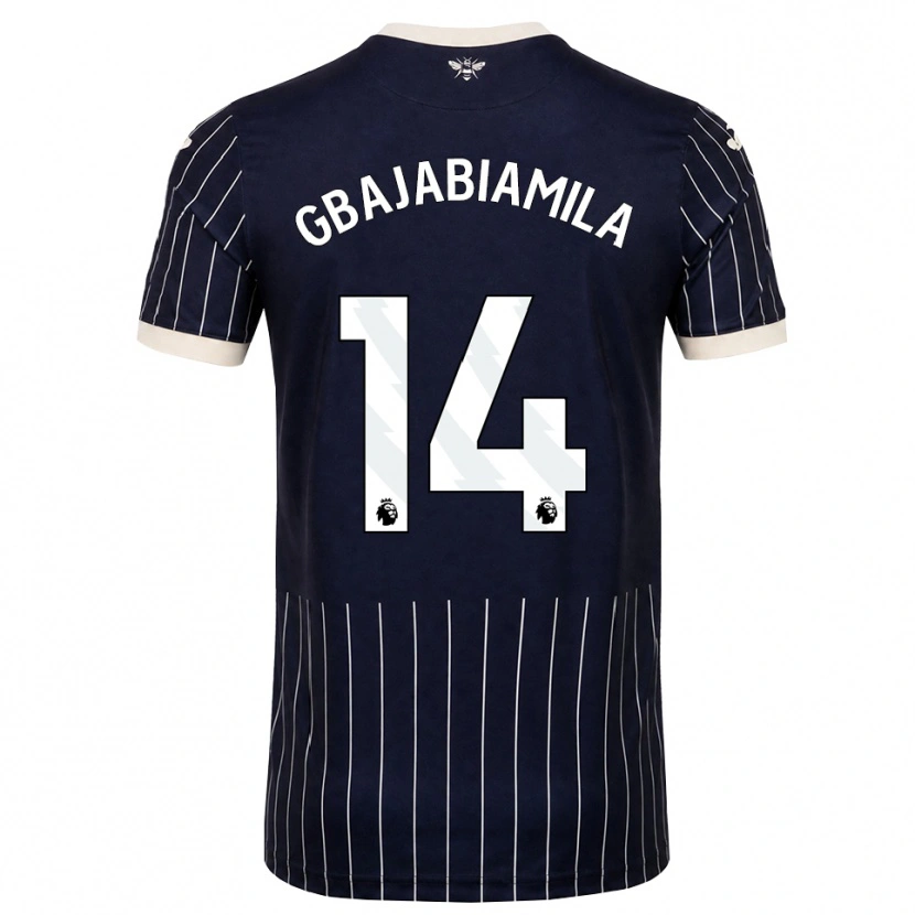 Danxen Homem Camisola Habeebat Gbajabiamila #14 Preto Branco Alternativa 2026/27 Camisa Brasil
