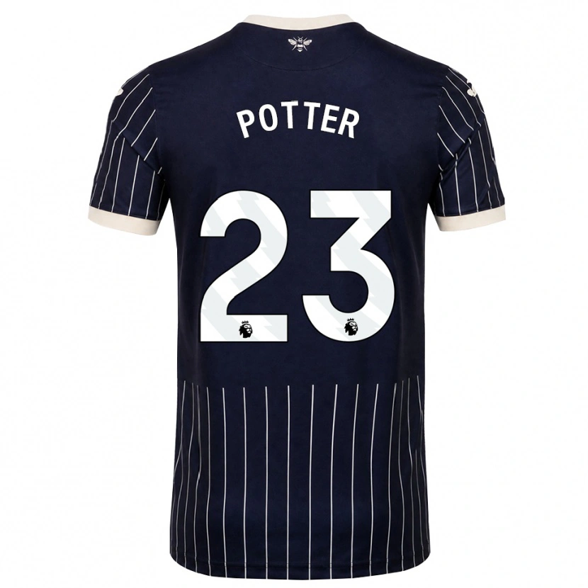 Danxen Homem Camisola Lucy Potter #23 Preto Branco Alternativa 2026/27 Camisa Brasil