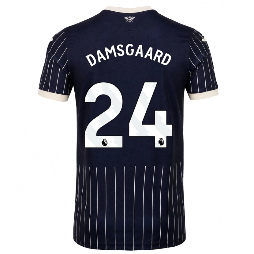 Danxen Homem Camisola Mikkel Damsgaard #24 Preto Branco Alternativa 2026/27 Camisa Brasil