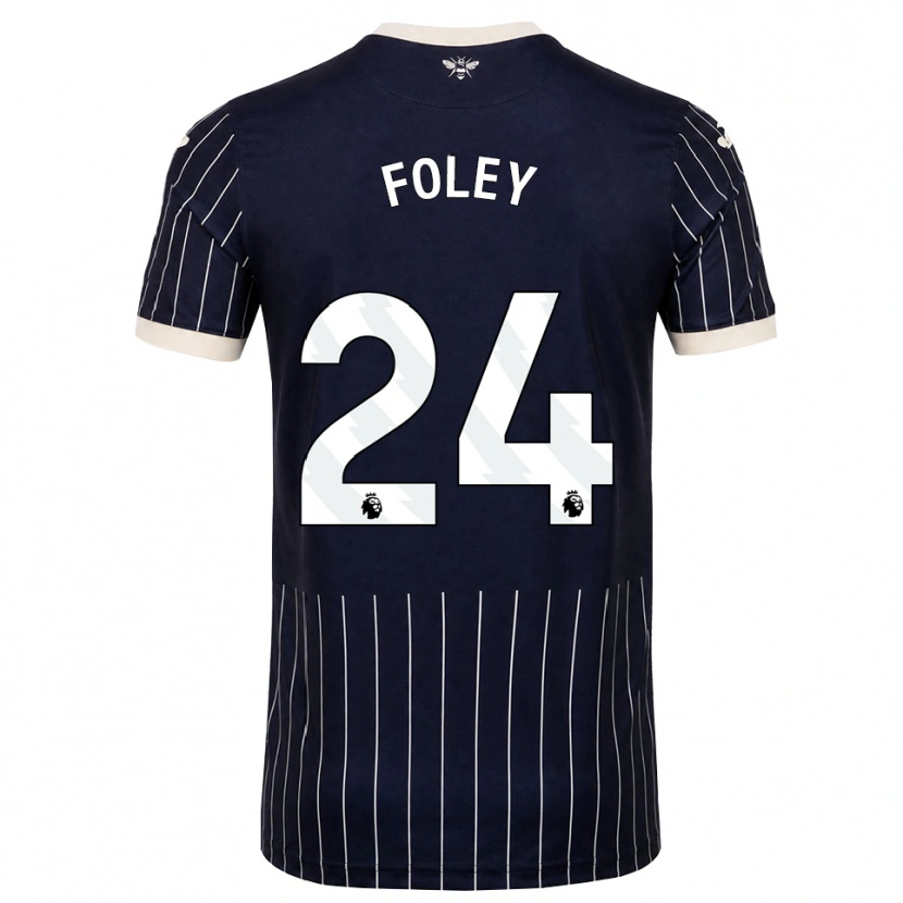 Danxen Homem Camisola Shania Foley #24 Preto Branco Alternativa 2026/27 Camisa Brasil