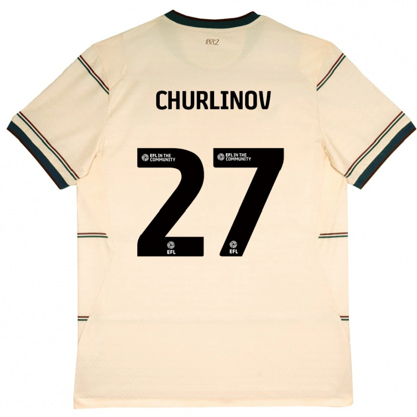 Danxen Homem Camisola Darko Churlinov #27 Beige Borgonha Alternativa 2026/27 Camisa Brasil
