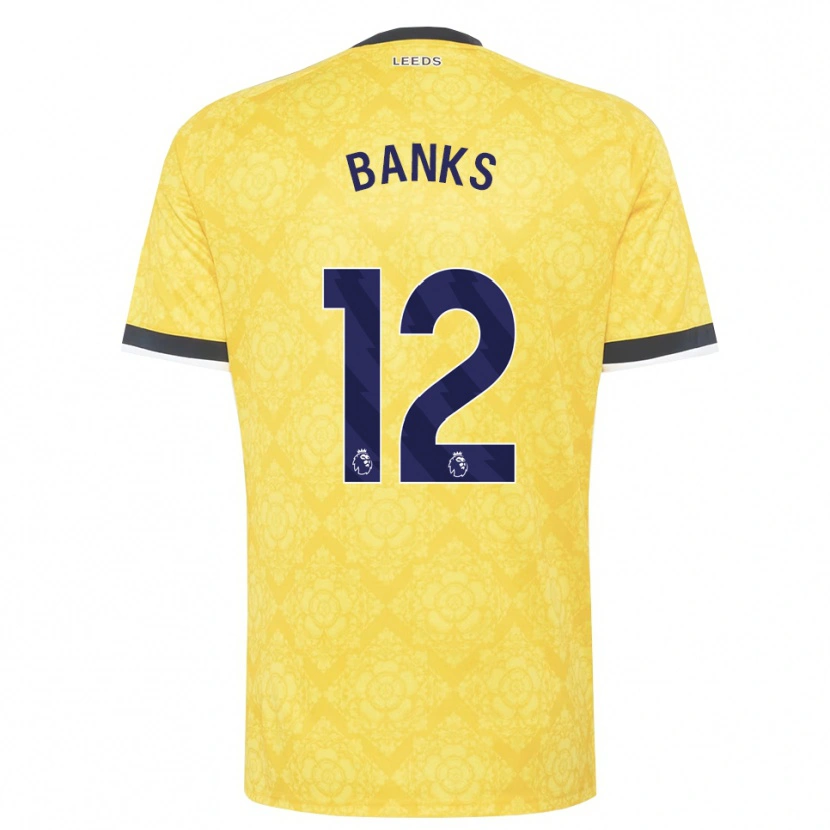 Danxen Homem Camisola George Banks #12 Amarelo Branco Preto Alternativa 2026/27 Camisa Brasil