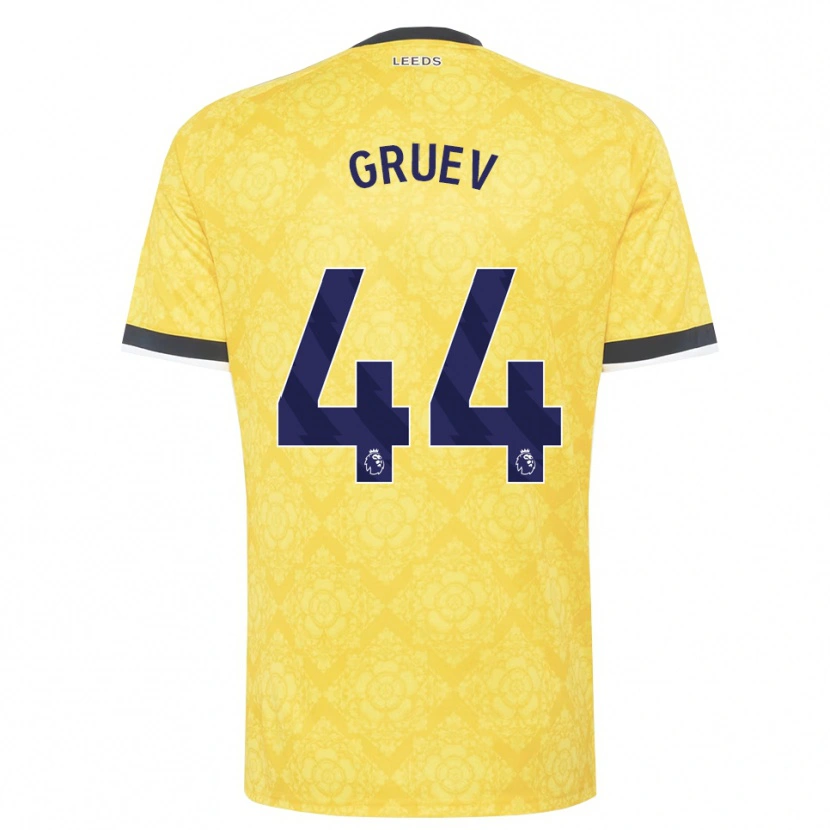 Danxen Homem Camisola Ilia Gruev #44 Amarelo Branco Preto Alternativa 2026/27 Camisa Brasil