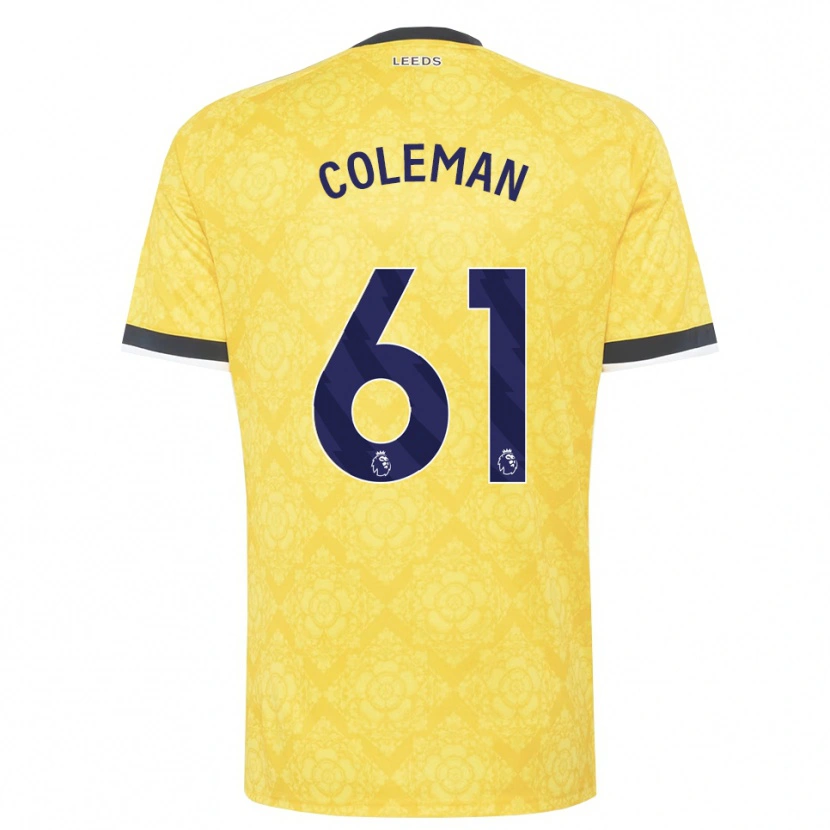 Danxen Homem Camisola Cian Coleman #61 Amarelo Branco Preto Alternativa 2026/27 Camisa Brasil