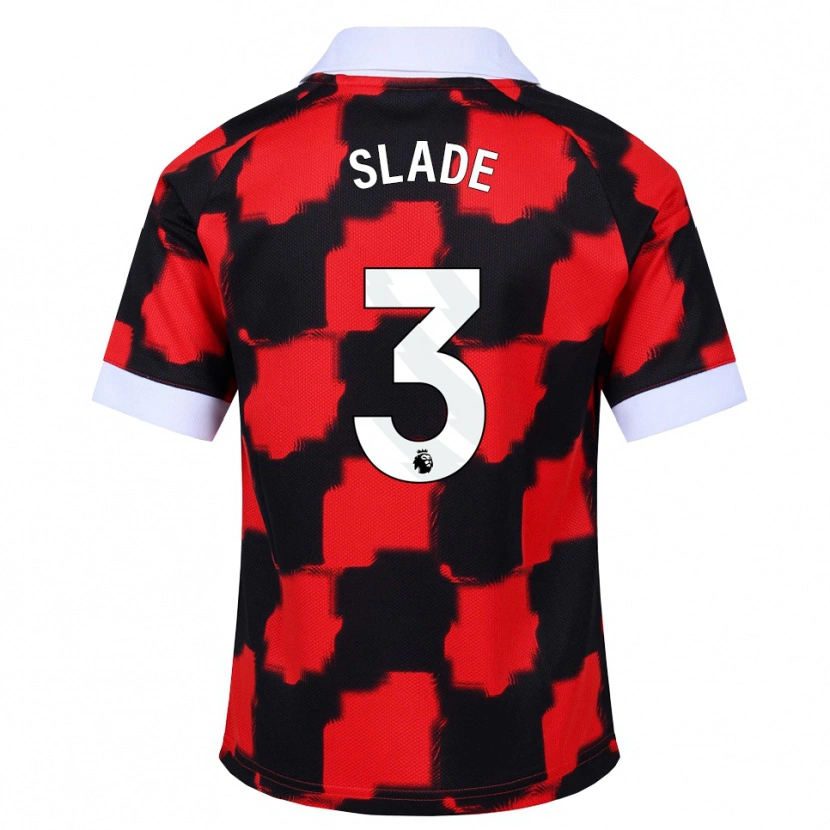 Danxen Homem Camisola Bradley Slade #3 Vermelho Branco Preto Alternativa 2026/27 Camisa Brasil