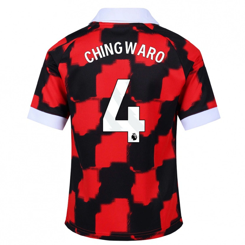 Danxen Homem Camisola Seth Chingwaro #4 Vermelho Branco Preto Alternativa 2026/27 Camisa Brasil