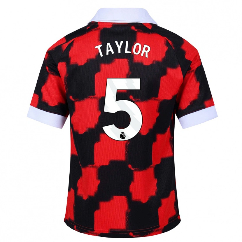 Danxen Homem Camisola Archie Taylor #5 Vermelho Branco Preto Alternativa 2026/27 Camisa Brasil