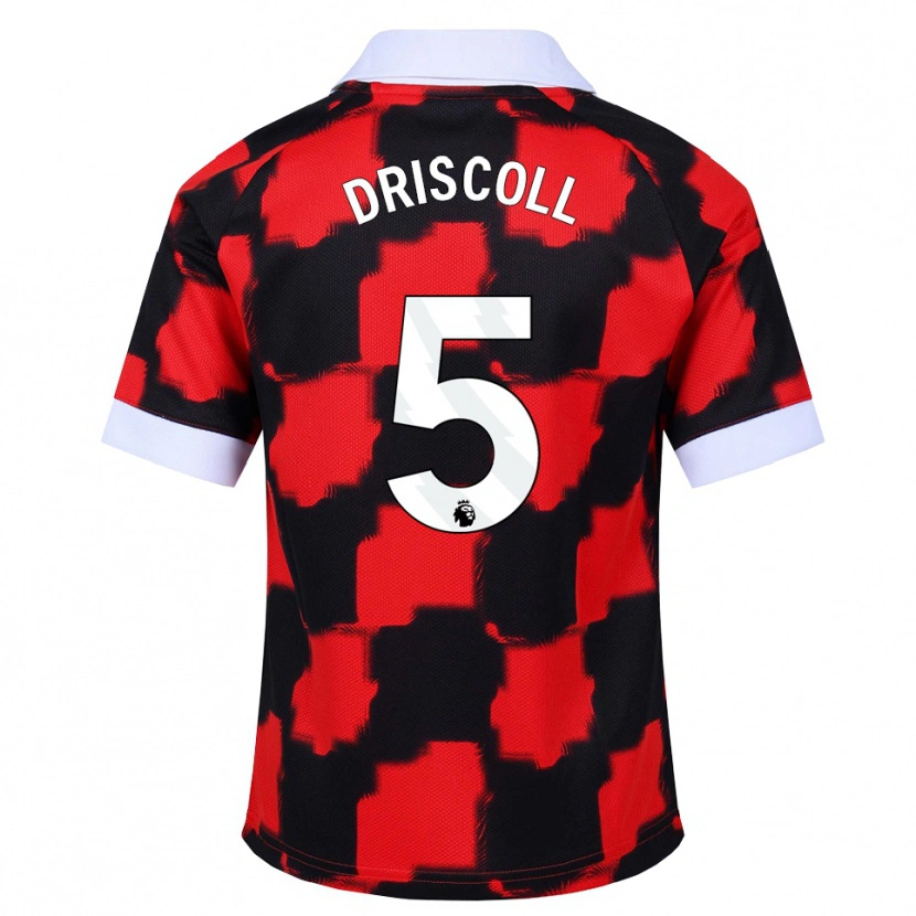 Danxen Homem Camisola Teddy Driscoll #5 Vermelho Branco Preto Alternativa 2026/27 Camisa Brasil