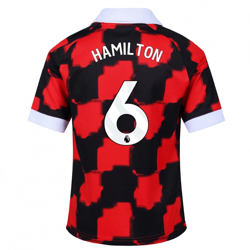 Danxen Homem Camisola Leo Hamilton #6 Vermelho Branco Preto Alternativa 2026/27 Camisa Brasil