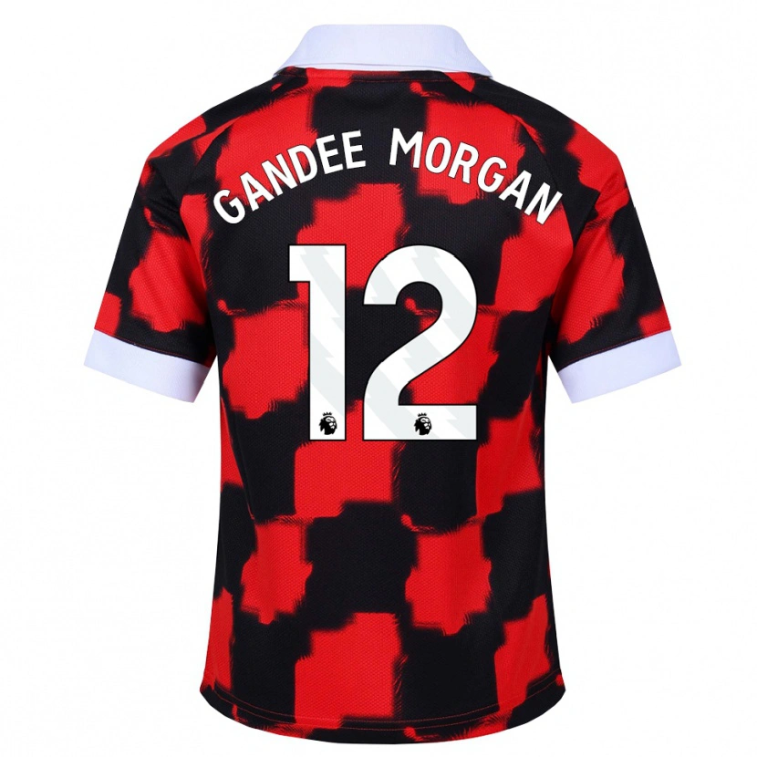 Danxen Homem Camisola Stella Gandee Morgan #12 Vermelho Branco Preto Alternativa 2026/27 Camisa Brasil