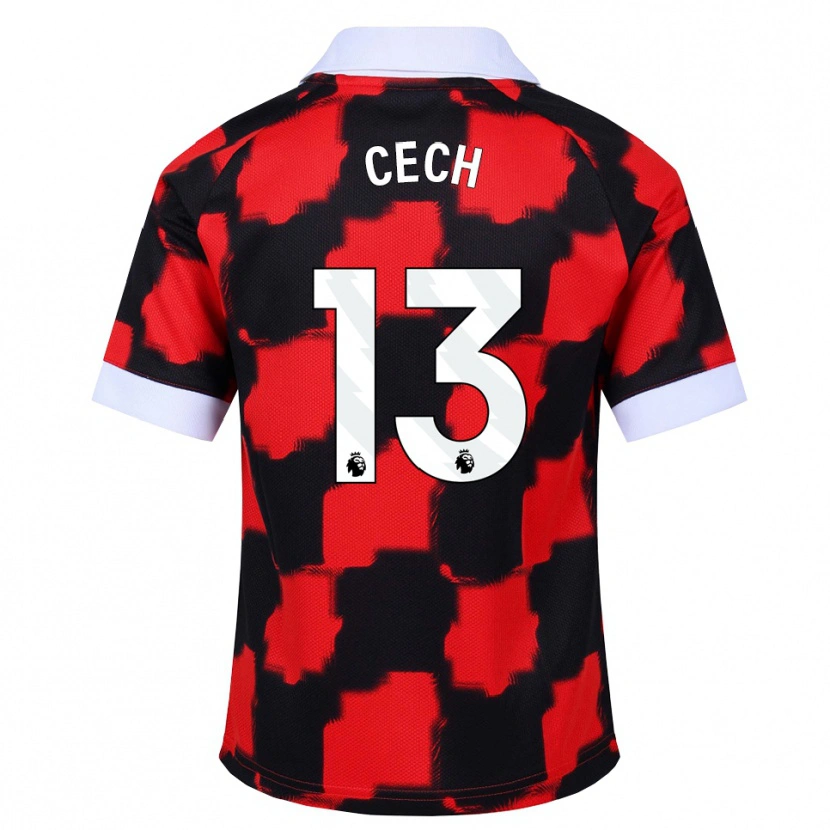 Danxen Homem Camisola Damian Cech #13 Vermelho Branco Preto Alternativa 2026/27 Camisa Brasil