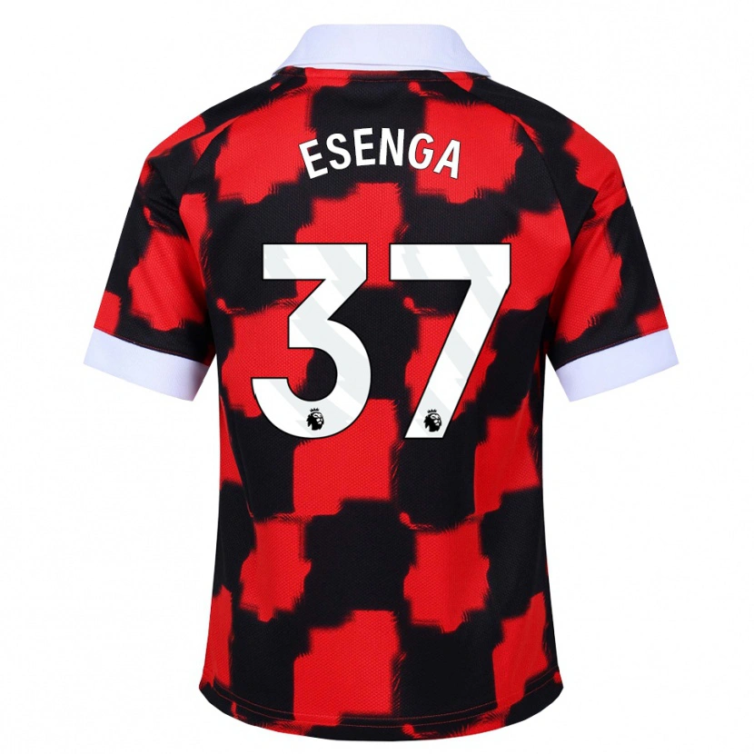 Danxen Homem Camisola Jonathan Esenga #37 Vermelho Branco Preto Alternativa 2026/27 Camisa Brasil