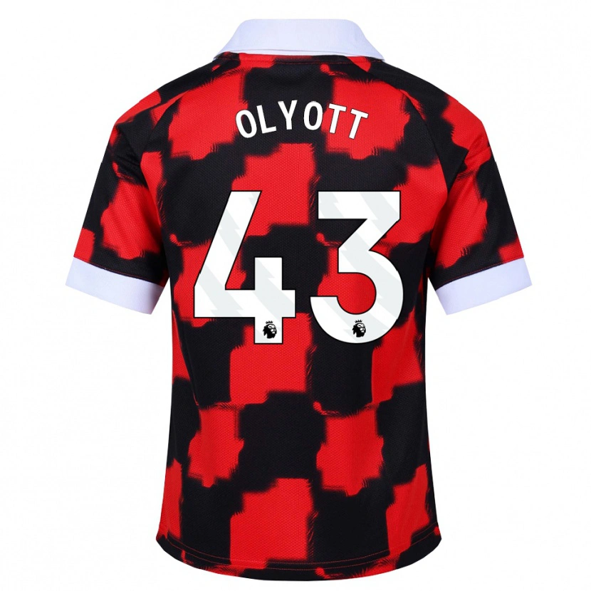 Danxen Homem Camisola Tom Olyott #43 Vermelho Branco Preto Alternativa 2026/27 Camisa Brasil