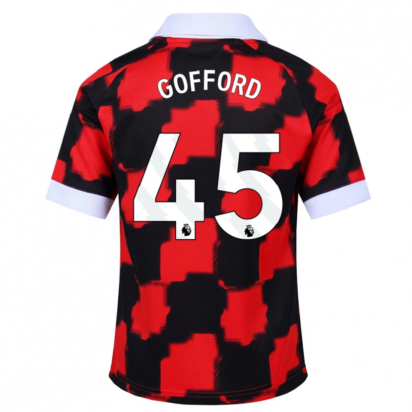 Danxen Homem Camisola Oliver Gofford #45 Vermelho Branco Preto Alternativa 2026/27 Camisa Brasil
