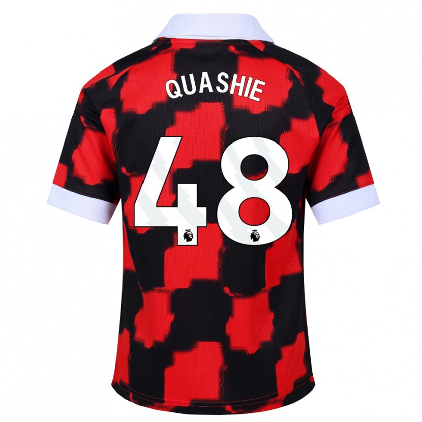 Danxen Homem Camisola Jayden Quashie #48 Vermelho Branco Preto Alternativa 2026/27 Camisa Brasil