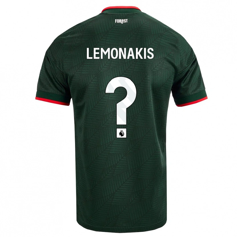Danxen Homem Camisola Georgios Lemonakis #0 Verde Escuro Vermelho Alternativa 2026/27 Camisa Brasil