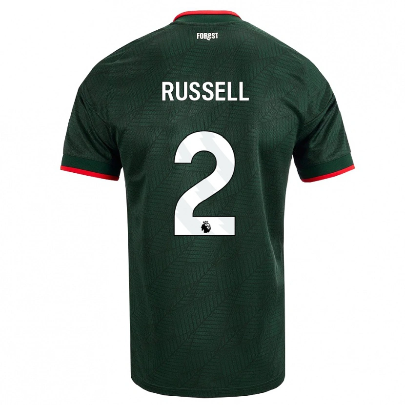 Danxen Homem Camisola Blaine Russell #2 Verde Escuro Vermelho Alternativa 2026/27 Camisa Brasil