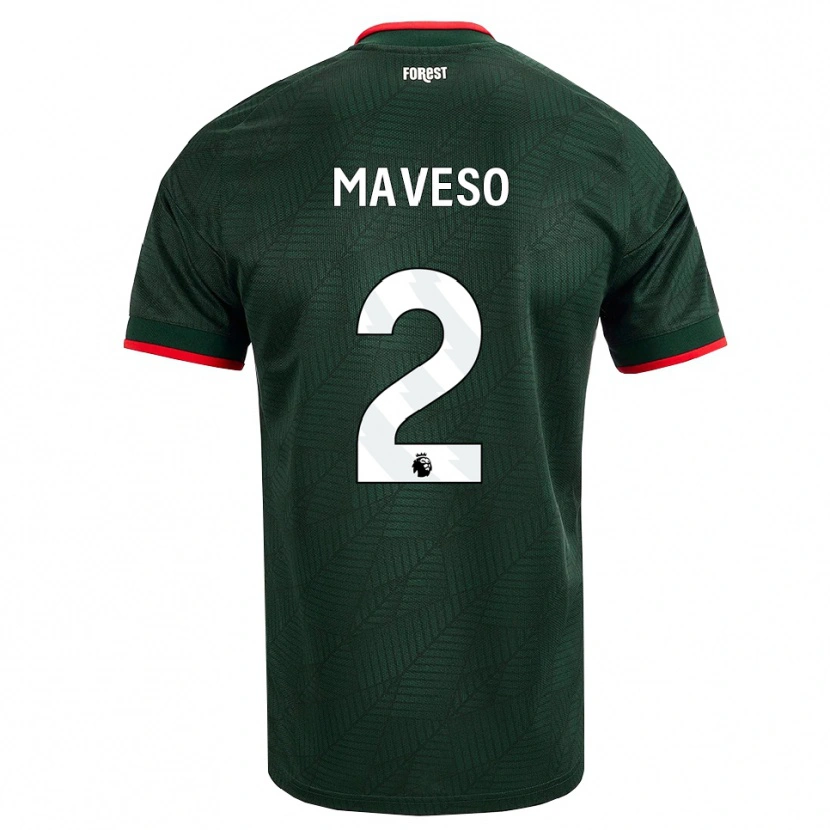 Danxen Homem Camisola Jaydon Maveso #2 Verde Escuro Vermelho Alternativa 2026/27 Camisa Brasil