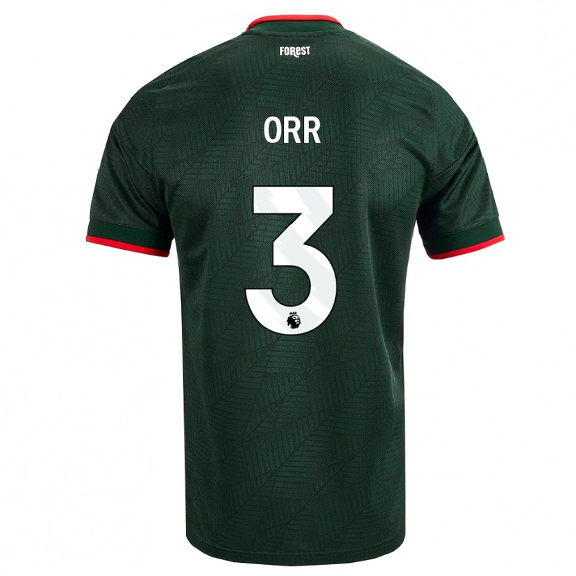 Danxen Homem Camisola Matthew Orr #3 Verde Escuro Vermelho Alternativa 2026/27 Camisa Brasil