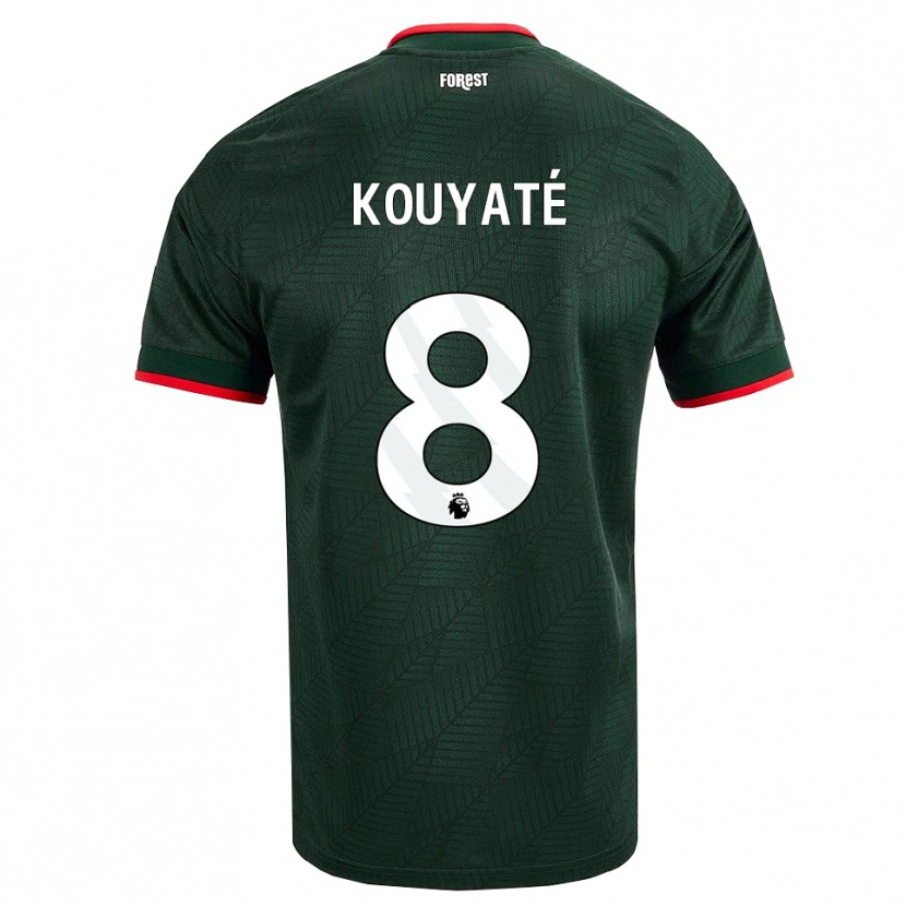 Danxen Homem Camisola Cheikhou Kouyate #8 Verde Escuro Vermelho Alternativa 2026/27 Camisa Brasil