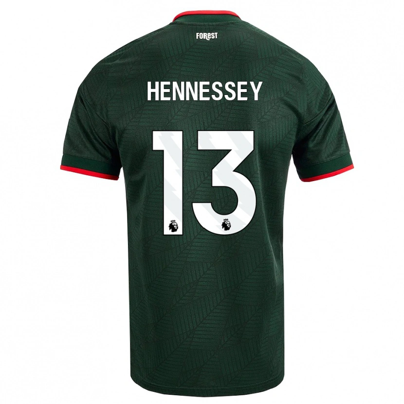 Danxen Homem Camisola Wayne Hennessey #13 Verde Escuro Vermelho Alternativa 2026/27 Camisa Brasil