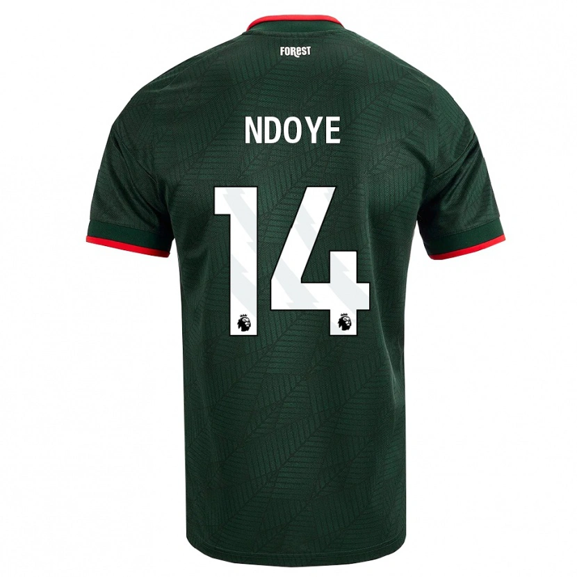 Danxen Homem Camisola Dan Ndoye #14 Verde Escuro Vermelho Alternativa 2026/27 Camisa Brasil