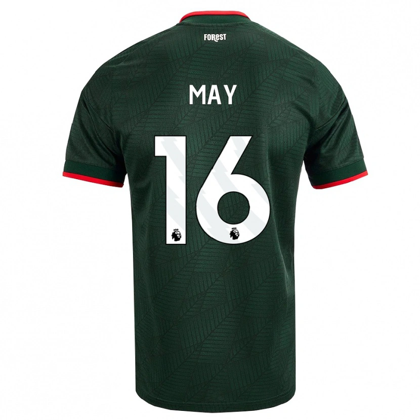 Danxen Homem Camisola Brandon May #16 Verde Escuro Vermelho Alternativa 2026/27 Camisa Brasil