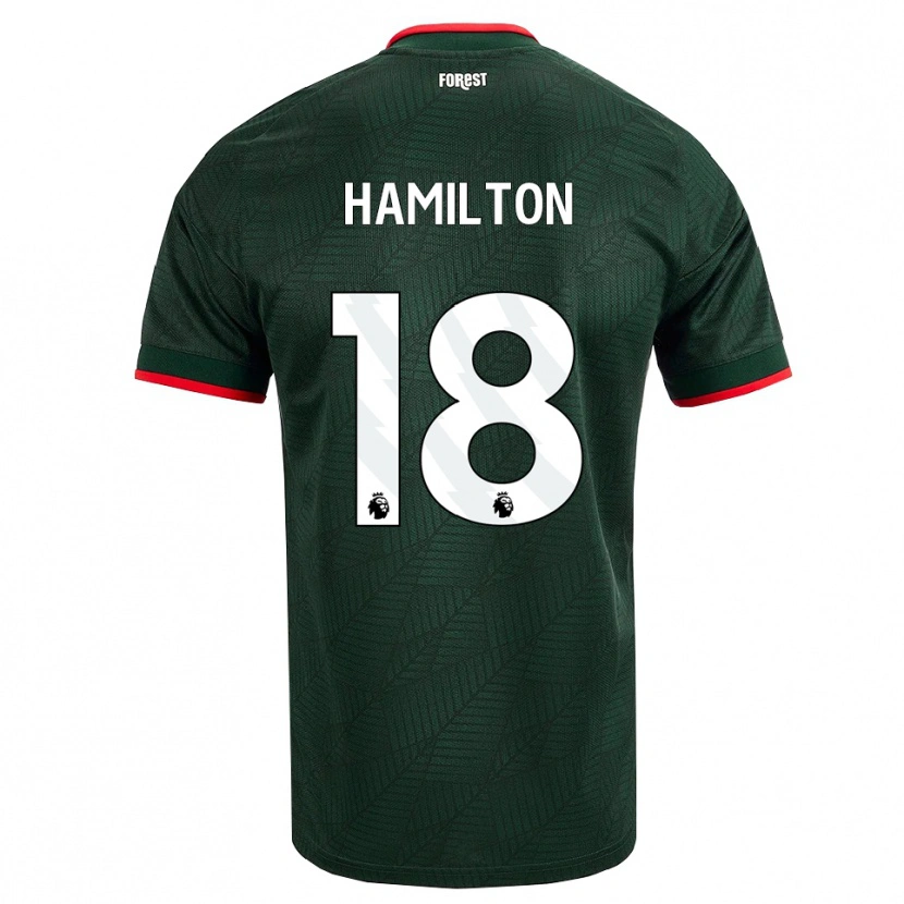 Danxen Homem Camisola Caragh Hamilton #18 Verde Escuro Vermelho Alternativa 2026/27 Camisa Brasil