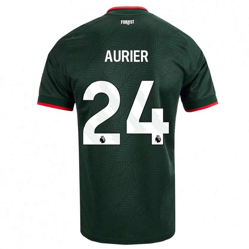 Danxen Homem Camisola Serge Aurier #24 Verde Escuro Vermelho Alternativa 2026/27 Camisa Brasil