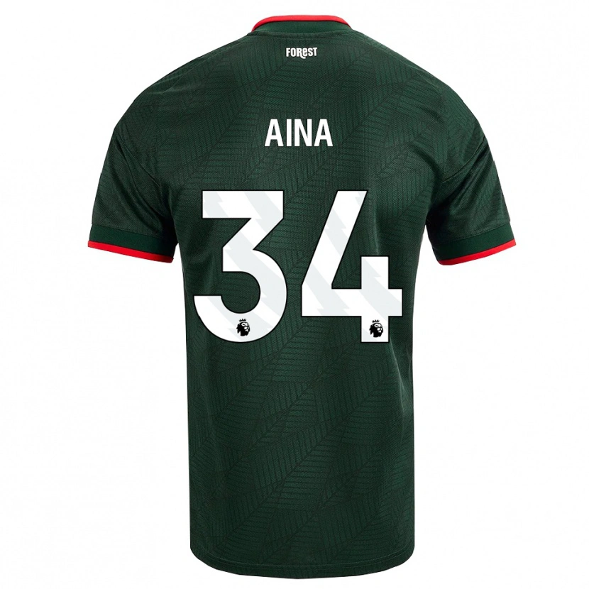 Danxen Homem Camisola Ola Aina #34 Verde Escuro Vermelho Alternativa 2026/27 Camisa Brasil
