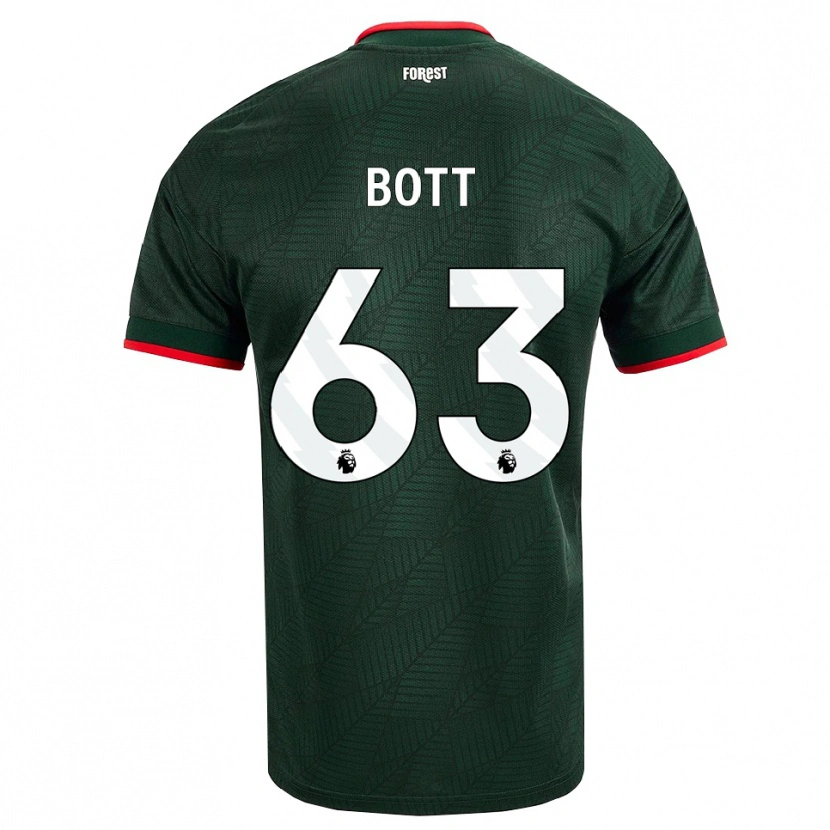 Danxen Homem Camisola Aaron Bott #63 Verde Escuro Vermelho Alternativa 2026/27 Camisa Brasil