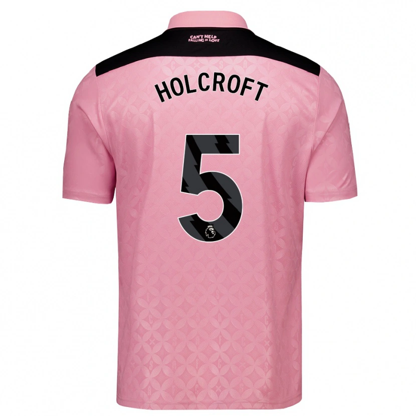 Danxen Homem Camisola Finlay Holcroft #5 Lightpink Preto Alternativa 2026/27 Camisa Brasil