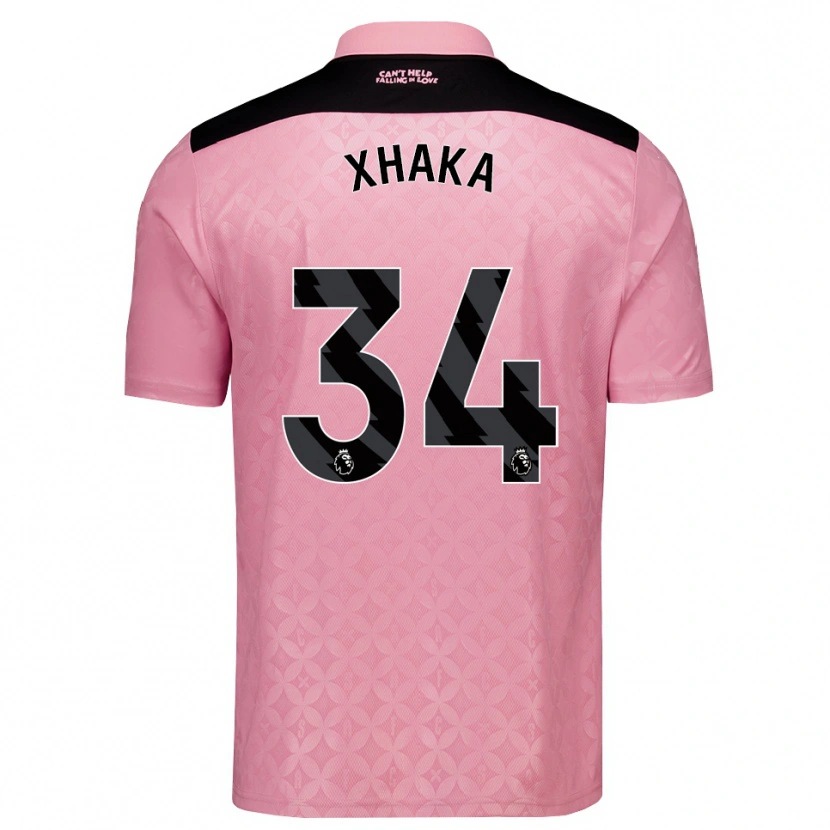 Danxen Homem Camisola Granit Xhaka #34 Lightpink Preto Alternativa 2026/27 Camisa Brasil