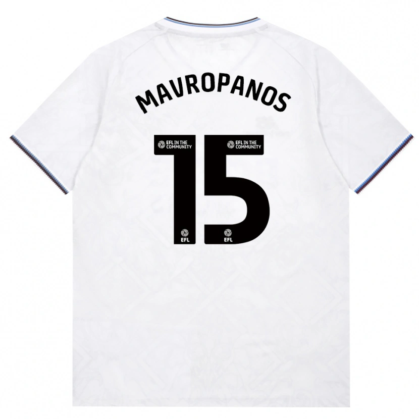 Danxen Homem Camisola Konstantinos Mavropanos #15 Borgonha Branco Alternativa 2026/27 Camisa Brasil