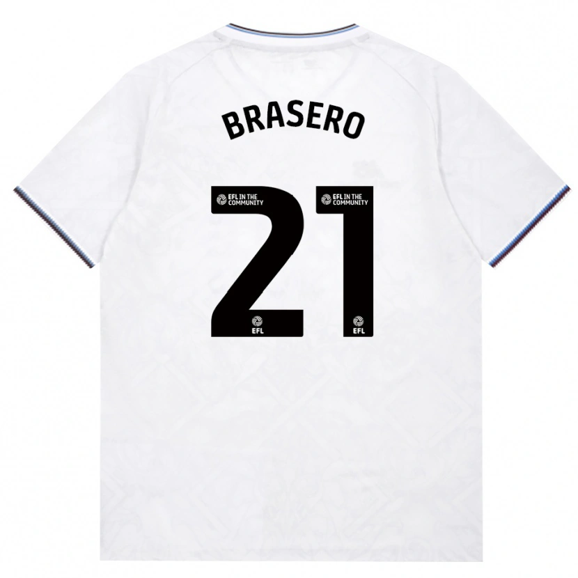 Danxen Homem Camisola Sarah Brasero-Carreira #21 Borgonha Branco Alternativa 2026/27 Camisa Brasil
