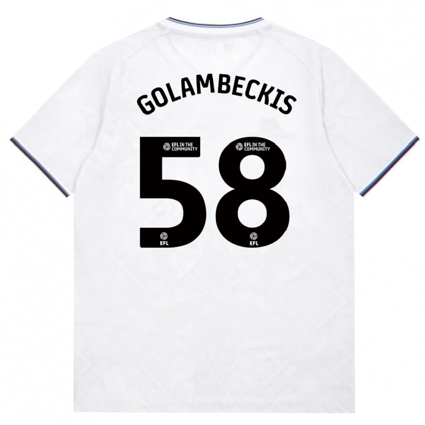 Danxen Homem Camisola Airidas Golambeckis #58 Borgonha Branco Alternativa 2026/27 Camisa Brasil