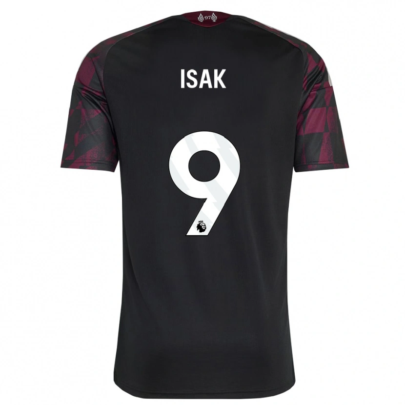 Danxen Homem Camisola Alexander Isak #9 Preto Branco Roxo Terceiro 2026/27 Camisa Brasil