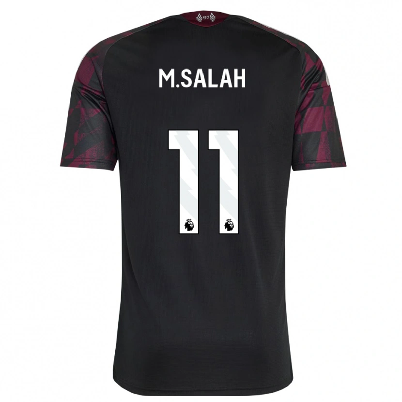 Danxen Homem Camisola Mohamed Salah #11 Preto Branco Roxo Terceiro 2026/27 Camisa Brasil