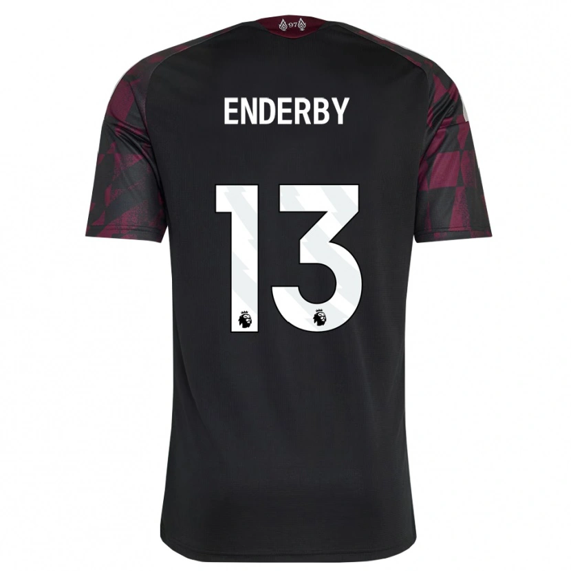 Danxen Homem Camisola Mia Enderby #13 Preto Branco Roxo Terceiro 2026/27 Camisa Brasil