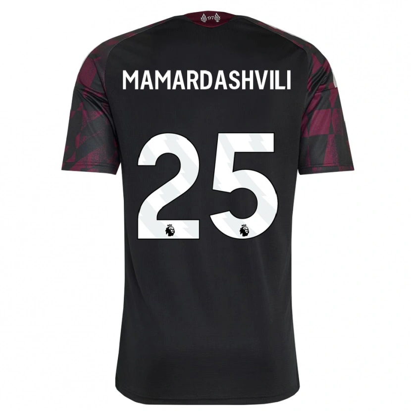 Danxen Homem Camisola Giorgi Mamardashvili #25 Preto Branco Roxo Terceiro 2026/27 Camisa Brasil