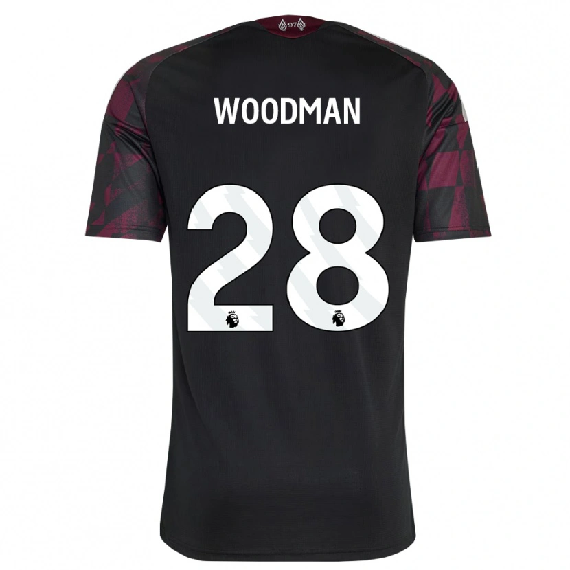 Danxen Homem Camisola Freddie Woodman #28 Preto Branco Roxo Terceiro 2026/27 Camisa Brasil