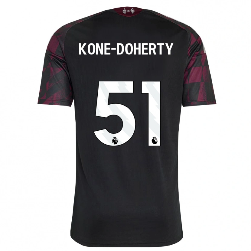 Danxen Homem Camisola Trent Kone-Doherty #51 Preto Branco Roxo Terceiro 2026/27 Camisa Brasil