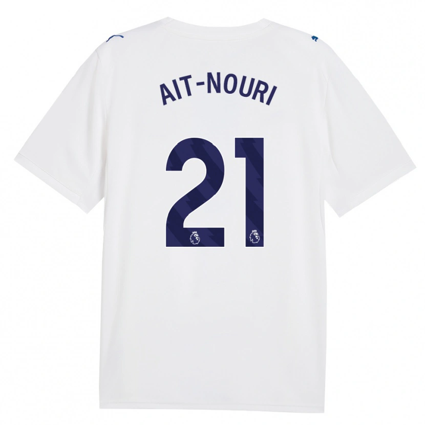 Danxen Homem Camisola Rayan Aït-Nouri #21 Marinha Branco Terceiro 2026/27 Camisa Brasil