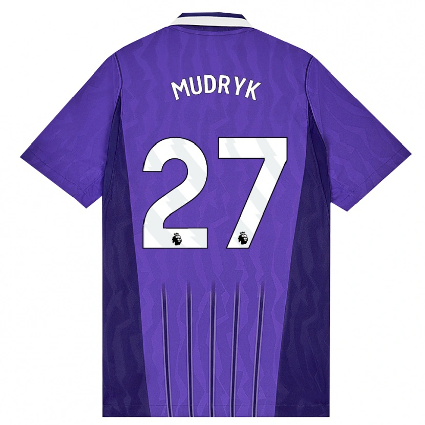 Danxen Homem Camisola Mykhaylo Mudryk #27 Roxo Branco Terceiro 2026/27 Camisa Brasil