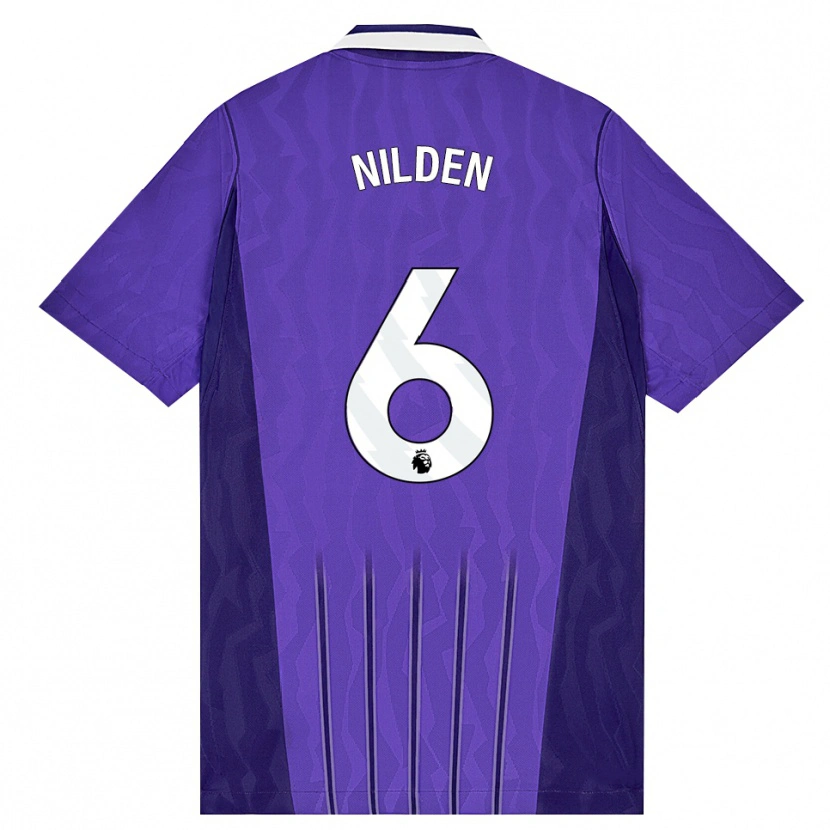 Danxen Homem Camisola Amanda Nildén #6 Roxo Branco Terceiro 2026/27 Camisa Brasil