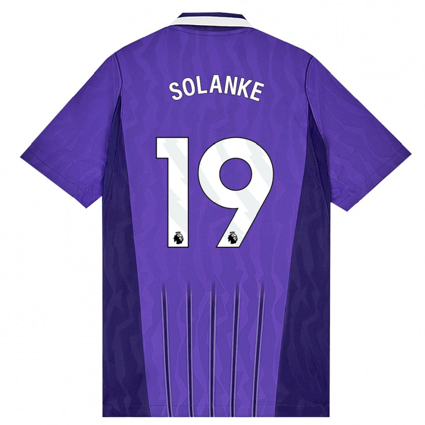 Danxen Homem Camisola Dominic Solanke #19 Roxo Branco Terceiro 2026/27 Camisa Brasil